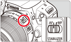 Canon DSLR Focus Switch Auto Focus