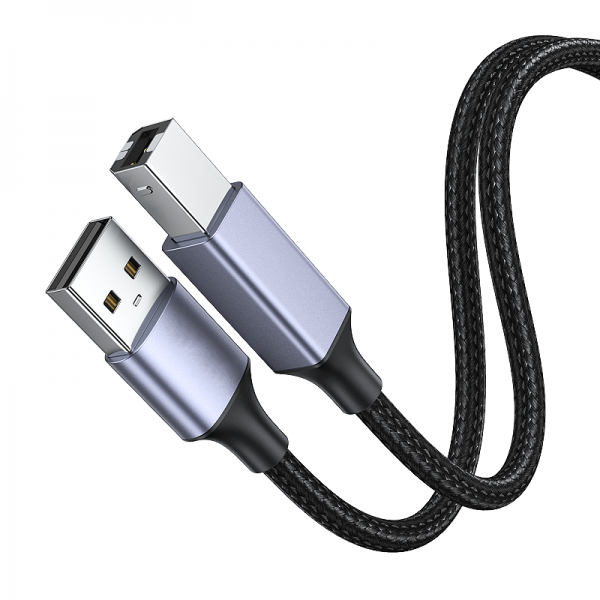 1m Braided USB A-B Cable