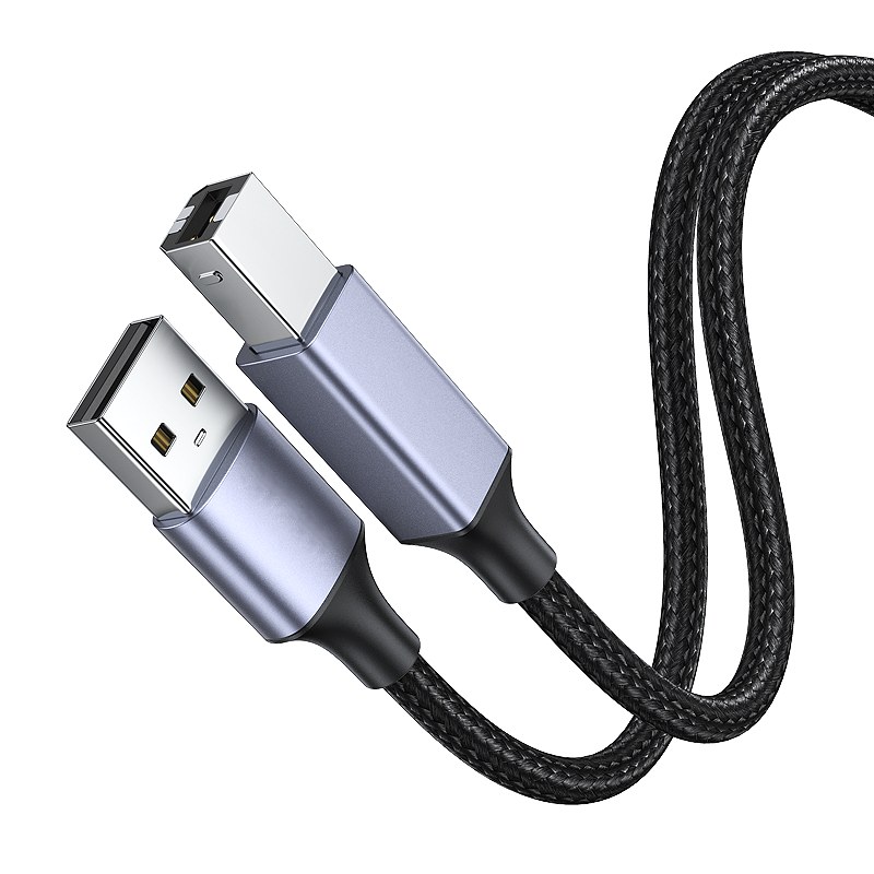 1m Braided USB A-B Cable